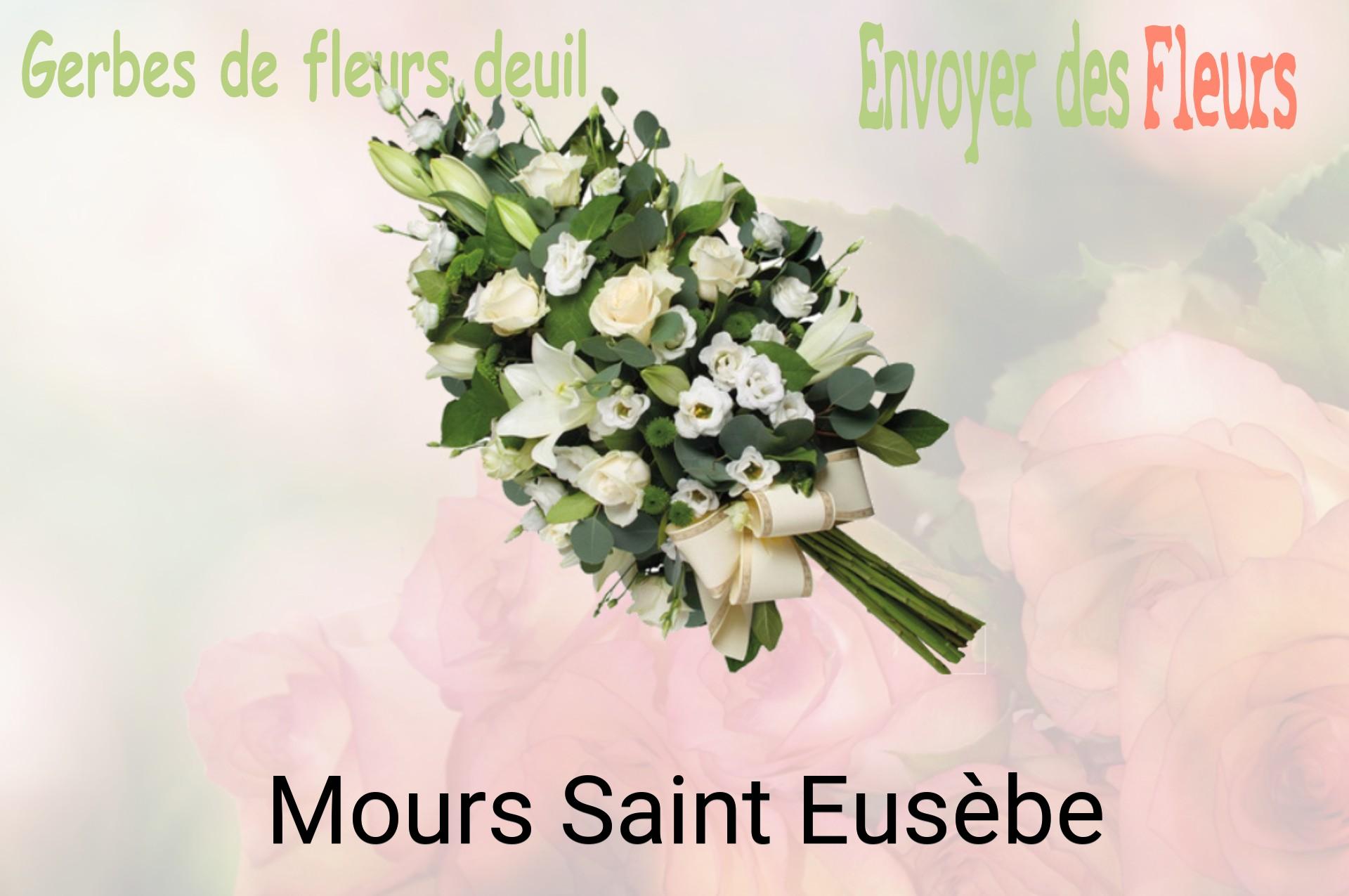 Gerbe de fleurs de deuil livrée à Mours-Saint-Eusèbe